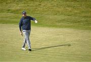 14 September 2024; Shane Lowry of Ireland approaches his shot on the first fairway during day three of the Amgen Irish Open Golf Championship 2024 at the Royal County Down Golf Club in Newcastle, Down. Photo by Brendan Moran/Sportsfile