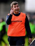 14 September 2024; Na Fianna manager Niall O Ceallachain reacts after his side conceded a last minute winning goal during the Dublin Senior 1 Hurling Championship Group 1 match between Lucan and Na Fianna at Parnell Park in Dublin. Photo by Stephen Marken/Sportsfile