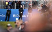 15 September 2024; Shane Lowry of Ireland awaits to make his drive from the first tee box during day four of the Amgen Irish Open Golf Championship 2024 at the Royal County Down Golf Club in Newcastle, Down. Photo by Ramsey Cardy/Sportsfile