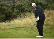 15 September 2024; Shane Lowry of Ireland chips on to the third green during day four of the Amgen Irish Open Golf Championship 2024 at the Royal County Down Golf Club in Newcastle, Down. Photo by Ramsey Cardy/Sportsfile