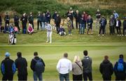15 September 2024; Seamus Power of Ireland chips on to the first green during day four of the Amgen Irish Open Golf Championship 2024 at the Royal County Down Golf Club in Newcastle, Down. Photo by Ramsey Cardy/Sportsfile