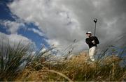 15 September 2024; Rory McIlroy of Northern Ireland watches his drive from the eighth tee box during day four of the Amgen Irish Open Golf Championship 2024 at the Royal County Down Golf Club in Newcastle, Down. Photo by Ramsey Cardy/Sportsfile