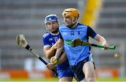 15 September 2024; Jake Morris of Nenagh Éire Óg in action against Paul Maher of Thurles Sarsfield during the Tipperary Senior Hurling Championship Quarter-Final match between Thurles Sarsfields and Nenagh Eire Og at FBD Semple Stadium in Thurles, Tipperary. Photo by Tyler Miller/Sportsfile