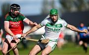 15 September 2024; Eoin Cody of Shamrocks Ballyhale in action against Diarmuid Cody of James Stephens during the Kilkenny Senior Hurling Championship Relegation Semi-Final match between James Stephens and Shamrocks Ballyhale at John Locke Park, Callan in Kilkenny. Photo by Shauna Clinton/Sportsfile