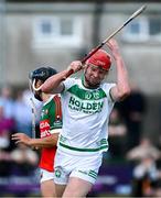 15 September 2024; Adrian Mullen of Shamrocks Ballyhale reacts to a missed chance during the Kilkenny Senior Hurling Championship Relegation Semi-Final match between James Stephens and Shamrocks Ballyhale at John Locke Park, Callan in Kilkenny. Photo by Shauna Clinton/Sportsfile
