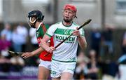 15 September 2024; Adrian Mullen of Shamrocks Ballyhale reacts to a missed chance during the Kilkenny Senior Hurling Championship Relegation Semi-Final match between James Stephens and Shamrocks Ballyhale at John Locke Park, Callan in Kilkenny. Photo by Shauna Clinton/Sportsfile