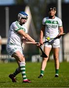 15 September 2024; TJ Reid of Shamrocks Ballyhale scores a point during the Kilkenny Senior Hurling Championship Relegation Semi-Final match between James Stephens and Shamrocks Ballyhale at John Locke Park, Callan in Kilkenny. Photo by Shauna Clinton/Sportsfile