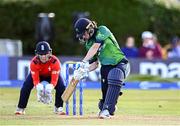 15 September 2024; Orla Prendergast of Ireland during match two of the Women's T20 International Series between Ireland and England at Clontarf in Dublin. Photo by Piaras Ó Mídheach/Sportsfile