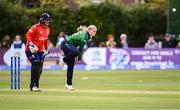 15 September 2024; Freya Sargent of Ireland during match two of the Women's T20 International Series between Ireland and England at Clontarf in Dublin. Photo by Piaras Ó Mídheach/Sportsfile