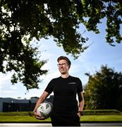16 September 2024; FAI referee Michelle O'Neill poses for a portrait after announcing her retirement at the FAI National Training Centre in Dublin. Photo by David Fitzgerald/Sportsfile
