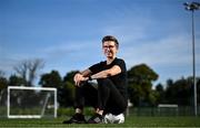 16 September 2024; FAI referee Michelle O'Neill poses for a portrait after announcing her retirement at the FAI National Training Centre in Dublin. Photo by David Fitzgerald/Sportsfile