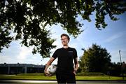 16 September 2024; FAI referee Michelle O'Neill poses for a portrait after announcing her retirement at the FAI National Training Centre in Dublin. Photo by David Fitzgerald/Sportsfile