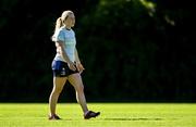 16 September 2024; Athletic performance intern Molly Sullivan during a Leinster rugby training session at UCD in Dublin. Photo by Brendan Moran/Sportsfile