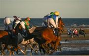 16 September 2024; Spectators watch on during the ONEILLS.COM Handicap at the Laytown Races in Laytown, Meath. Photo by Ramsey Cardy/Sportsfile