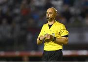16 September 2024; Referee Neil Doyle during the SSE Airtricity Men's Premier Division match between Galway United and Shamrock Rovers at Eamonn Deacy Park in Galway. Photo by Piaras Ó Mídheach/Sportsfile