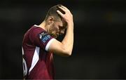 16 September 2024; Garry Buckley of Galway United after his side's defeat in the SSE Airtricity Men's Premier Division match between Galway United and Shamrock Rovers at Eamonn Deacy Park in Galway. Photo by Piaras Ó Mídheach/Sportsfile