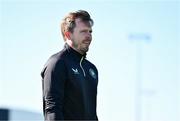 17 September 2024; Republic of Ireland head coach Tom Elmes before the women's under 16's international friendly match between Republic of Ireland and Cymru at the FAI National Training Centre in Abbotstown, Dublin. Photo by Ben McShane/Sportsfile