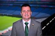 18 September 2024; Terry Reilly, chairperson of the Hurling Development Committee, during the Hurling Development Committee media event at Croke Park in Dublin. Photo by Piaras Ó Mídheach/Sportsfile
