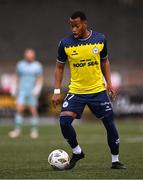 14 September 2024; Rayhaan Tulloch of shelbourne during the Sports Direct Men's FAI Cup Quarter Final match between Derry City and Shelbourne at the The Ryan McBride Brandywell Stadium in Derry. Photo by Ben McShane/Sportsfile