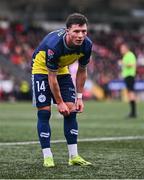 14 September 2024; Ali Coote of Shelbourne during the Sports Direct Men's FAI Cup Quarter Final match between Derry City and Shelbourne at the The Ryan McBride Brandywell Stadium in Derry. Photo by Ben McShane/Sportsfile