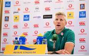 18 September 2024; Defence coach Simon Easterby during an Ireland Rugby media conference at the Aviva Stadium in Dublin. Photo by Seb Daly/Sportsfile