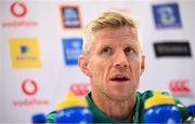 18 September 2024; Defence coach Simon Easterby during an Ireland Rugby media conference at the Aviva Stadium in Dublin. Photo by Seb Daly/Sportsfile