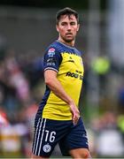 14 September 2024; John O'Sullivan of Shelbourne during the Sports Direct Men's FAI Cup Quarter Final match between Derry City and Shelbourne at the The Ryan McBride Brandywell Stadium in Derry. Photo by Ben McShane/Sportsfile