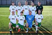 18 September 2024; The men's squad, back row from left; Shane Byrne, Noel Gleeson, Brendan Taylor, William Rafter and coach Grahm Tucker and front row, from left, Jamie Willson, Dylan Skeen, Alan Grace and Graham Mellon during a Republic of Ireland Homeless World Cup training session in Tallaght, Dublin. Photo by Piaras Ó Mídheach/Sportsfile