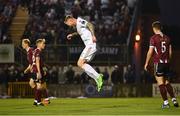 20 September 2024; Aiden O'Brien of Shelbourne reacts after a missed chance during the SSE Airtricity Men's Premier Division match between Galway United and Shelbourne at Eamonn Deacy Park in Galway. Photo by Piaras Ó Mídheach/Sportsfile