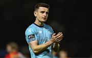 20 September 2024; Darragh Leahy of Waterford acknowledges supporters after his side's defeat in the SSE Airtricity Men's Premier Division match between St Patrick's Athletic and Waterford at Richmond Park in Dublin. Photo by Shauna Clinton/Sportsfile