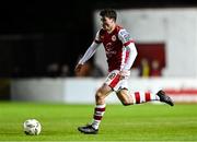 20 September 2024; Kian Leavy of St Patrick's Athletic during the SSE Airtricity Men's Premier Division match between St Patrick's Athletic and Waterford at Richmond Park in Dublin. Photo by Shauna Clinton/Sportsfile