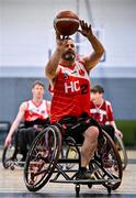 21 September 2024; Paul Ryan of Rebel Wheelers Multi-Sport Club during the Basketball Ireland Insuremyhouse.ie National Cup quarter-final match between Rebel Wheelers Multi-Sport Club and Titans Wheelers at the IWA Gym & Sports Hall in Clontarf, Dublin. The Irish Wheelchair Basketball 24/25 season began with 8 teams from across Ireland contesting the quarter-finals of the InsureMyHouse.ie National Cup and these will be followed by the opening round of the Wheelchair Basketball Junior Blitz on Sunday, featuring young players aged 5-17. Photo by Sam Barnes/Sportsfile
