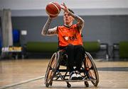 21 September 2024; Darren Healy of Killester during the Basketball Ireland Insuremyhouse.ie National Cup quarter-final match between Killester Wheelchair Basketball Club and Clonaslee Wheelchair Basketball Club at the IWA Gym & Sports Hall in Clontarf, Dublin. The Irish Wheelchair Basketball 24/25 season began with 8 teams from across Ireland contesting the quarter-finals of the InsureMyHouse.ie National Cup and these will be followed by the opening round of the Wheelchair Basketball Junior Blitz on Sunday, featuring young players aged 5-17. Photo by Sam Barnes/Sportsfile