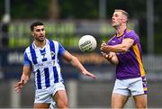 21 September 2024; Paul Mannion of Kilmacud Crokes in action against Alex Gavin of Ballyboden St Endas during the Dublin County Senior 1 Club Football Championship quarter-final match between Kilmacud Crokes and Ballyboden St Endas at Parnell Park in Dublin. Photo by Shauna Clinton/Sportsfile