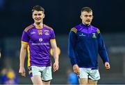 21 September 2024; Dara Mullin, left, and Michael Mullin of Kilmacud Crokes after their side's victory in the Dublin County Senior 1 Club Football Championship quarter-final match between Kilmacud Crokes and Ballyboden St Endas at Parnell Park in Dublin. Photo by Shauna Clinton/Sportsfile