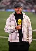 21 September 2024; Premier Sports pundit Simon Zebo at half-time of the United Rugby Championship match between Ulster and Glasgow Warriors at The Kingspan Stadium in Belfast. Photo by Ben McShane/Sportsfile