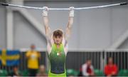 21 September 2024; Michael O'Neill of Ireland competes in the horizontal bar during day one of the Gymnastics Ireland hosted Northern European Championships 2024 at the National Indoor Arena on the Sport Ireland Campus in Dublin. Photo by Stephen McCarthy/Sportsfile