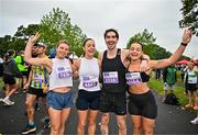22 September 2024; Participants, from left, Eimear O'Neill, Laura Keegan, Mark Sewell and Anna Keegan before the 2024 Irish Life Dublin Half Marathon which took place on Sunday 22nd of September in Phoenix Park, Dublin. Photo by Sam Barnes/Sportsfile