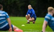 23 September 2024; Athletic performance intern Molly Sullivan during Leinster rugby squad training at UCD in Dublin. Photo by Brendan Moran/Sportsfile
