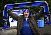 27 September 2024; Leinster supporter Stephen O'Donnell from Dublin before the United Rugby Championship match between Leinster and Dragons at the Aviva Stadium in Dublin. Photo by David Fitzgerald/Sportsfile