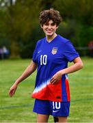 28 September 2024; Jesslyn Kuhnel of USA after her side's victory in the Cerebal Palsy women's international series match between Ireland and USA at the AUL Complex in Dublin. Photo by Shauna Clinton/Sportsfile
