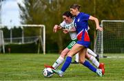 28 September 2024; Eva Walsh of Ireland in action against Kaia Spencer of USA during the Cerebal Palsy women's international series match between Ireland and USA at the AUL Complex in Dublin. Photo by Shauna Clinton/Sportsfile