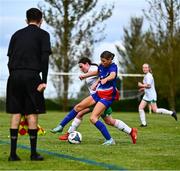 28 September 2024; Eva Walsh of Ireland in action against Kaia Spencer of USA during the Cerebal Palsy women's international series match between Ireland and USA at the AUL Complex in Dublin. Photo by Shauna Clinton/Sportsfile