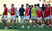 28 September 2024; Munster players, including Conor Murray, centre, following the United Rugby Championship match between Zebre Parma and Munster at Stadio Sergio Lanfranchi in Parma, Italy. Photo by Roberto Bregani/Sportsfile
