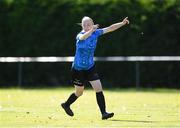 27 September 2024; Emma Sohoel of Denmark celebrates scoring her side's opening goal during the cerebal palsy women's international series match between Ireland and Denmark at the AUL Complex in Dublin. Photo by Stephen McCarthy/Sportsfile