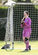 27 September 2024; Ireland goalkeeper Reeva Merriman during the cerebal palsy women's international series match between Ireland and Denmark at the AUL Complex in Dublin. Photo by Stephen McCarthy/Sportsfile