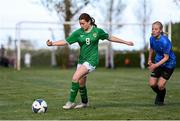27 September 2024; Elsie Friel of Ireland during the cerebal palsy women's international series match between Ireland and Denmark at the AUL Complex in Dublin. Photo by Stephen McCarthy/Sportsfile