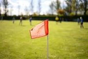 27 September 2024; A detailed view of a corner flag during the cerebal palsy women's international series match between Ireland and Denmark at the AUL Complex in Dublin. Photo by Stephen McCarthy/Sportsfile
