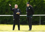 27 September 2024; Ireland coach Irene Hehir, left, and head coach Aisling Conway during the cerebal palsy women's international series match between Ireland and Denmark at the AUL Complex in Dublin. Photo by Stephen McCarthy/Sportsfile
