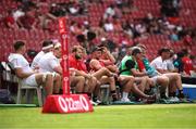 28 September 2024; The Ulster bench during the United Rugby Championship match between Emirates Lions and Ulster at Emirates Airline Park in Johannesburg, South Africa. Photo by Shaun Roy/Sportsfile